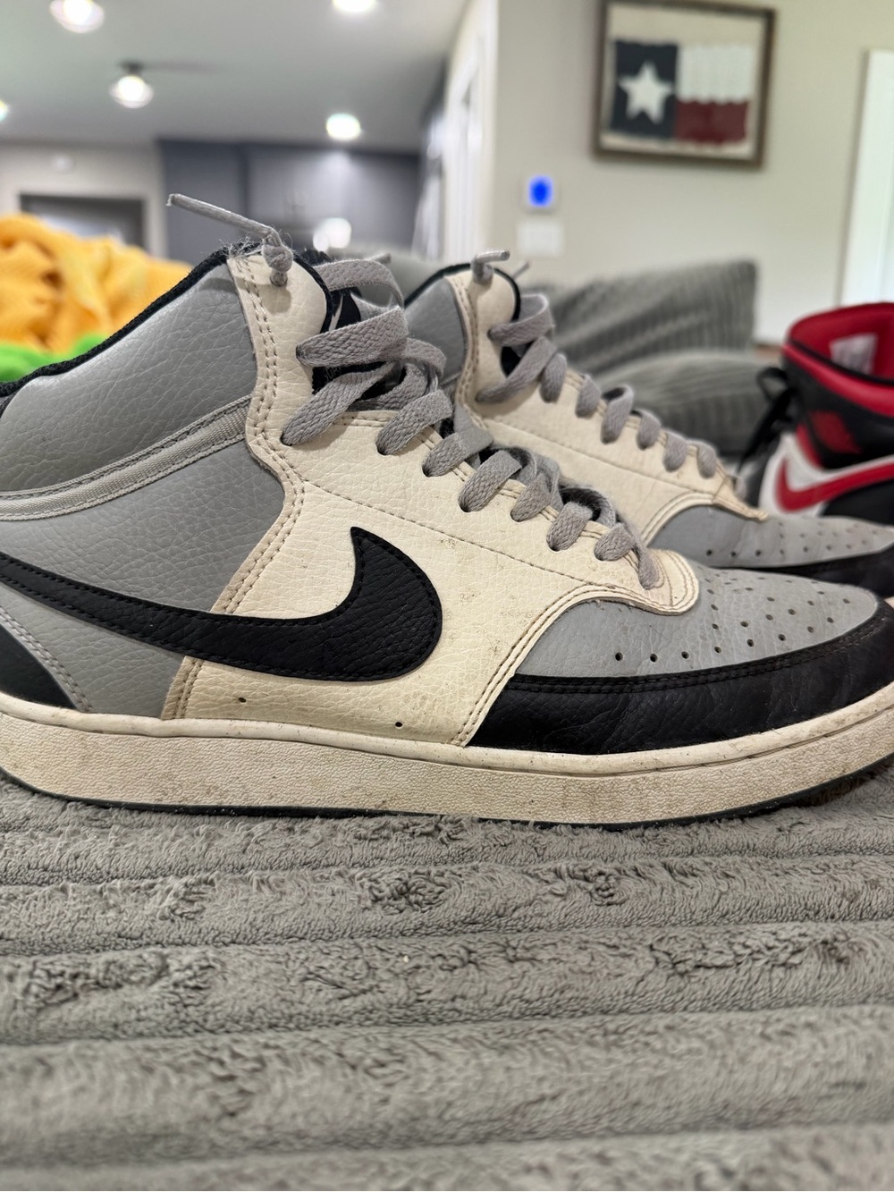 Nike Men’s High-Top Sneakers - Gray/Black/Cream